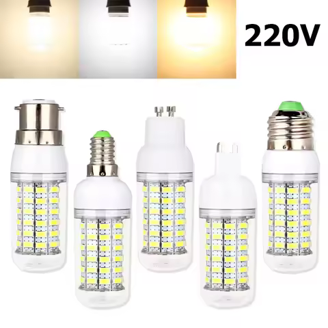 LED Corn Light Bulb 7W 9W 12W 15W 20W 5730SMD Lamp E27 E14 GU10 G9 B22 360° Lighting for Home Decora