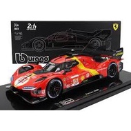 Original Bburago deluxe 1/18 2023 Ferrari 499P Le Mans Diecast