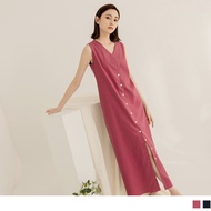 OB DESIGN ★ V-NECK TUNIC SLEEVELESS H-LINE MAXI DRESS ★ 2 COLOR ★ S-XXXL SIZE ★ PLUS SIZE