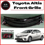 Toyota Altis 2014 2015 2016 2017 Front Grill Grille with GT Logo Gloss Black (ABS Material)
