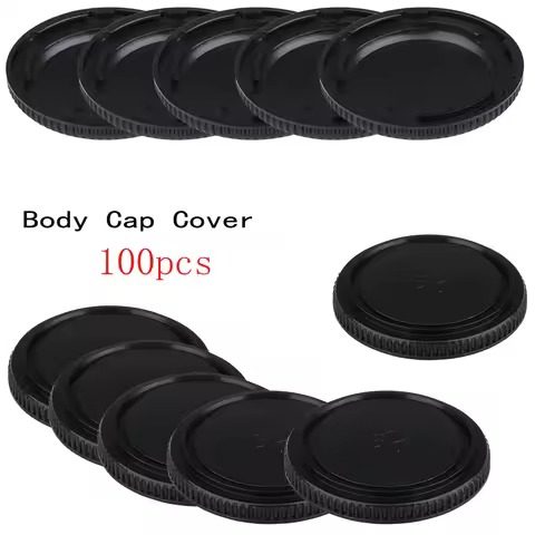 100PCS Rear Lens Cap / Camera Body Cap Set for Canon FD Mount Anti-Dust Camera Cover Mount Protectio