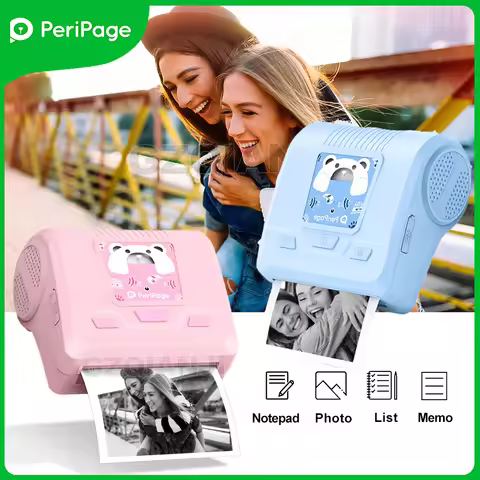 PeriPage A3 Photos Printer 3-inch Portable Bluetooth Thermal Printer Picture Label Printing & 80mmx5