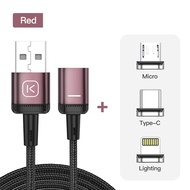 KUULAA Magnetic Cable 3 in 1 USB Cable Fast Charging USB Type C Cable Micro Cable Type C Cable for i