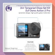 LAYAR Tempered Glass 3in1 for DJI ACTION 5 PRO Anti-Scratch Screen and Lens Protector OSMO ACTION5 P