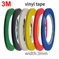 3mm wide, 3M 471 Vinyl Tape Single Adhesive for Floor Marking, Paint masking, Motorcycle Car Decorat