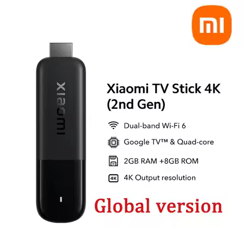 Xiaomi TV Stick 4K (2nd Gen) 4K Google TV 360° Bluetooth voice decoding Dolby Vision® & HDR10+ Dual-