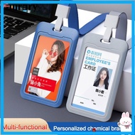 AURORY ID Card Holder, with Lanyard Hard Plastic Badge Holder,  Waterproof Card Holder for ID Name C