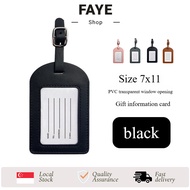 Leather Luggage Tag - Premium Waterproof Travel Suitcase Baggage Label Travel Baggage Strap Name Tag