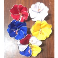Bunga raya batik with pin and alligator clip merdeka hari malaysia