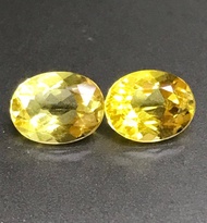 3.28cts รูปไข่ 8.93x7x4.5mm 100% เบริลสีเหลืองธรรมชาติ gemstone 3.28cts oval shape 8.93x7x4.5mm 100%