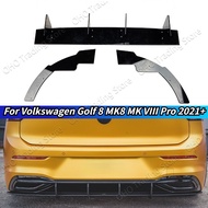 Car Rear Bumper Lip Diffuser Spoiler Splitter Rear Bumper Lower Guard For VW Golf 8 Pro MK8 MK VIII 2021 2022 2023 Tuning Trim