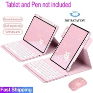 360° rotation Case with Keyboard For iPad 7th Gen 8th 9th 10th Generation Bluetooth Keyboard Mouse for iPad Air 3 4 5 Pro 10.5 11 2021 2022 Casing Cover FC7N