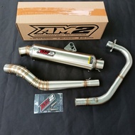 Knalpot Racing Original AM2 Best Performance Cb Gl Mp tiger Model Bulat Jenong