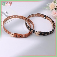 [APJ] New Grunge Women Belt Adjustable Hole Grunge Punk Belts For Women Alloy Pin Bule PU Leather Be