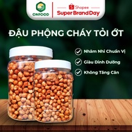 [Square Jar] Delicious Burnt Peanuts with Garlic and Chili 1kg - Roasted Peanuts with Garlic and Chi