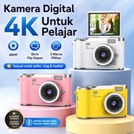 HaiLoka Digital Camera 4K 48MP Flip Screen Selfie Vlog Camera Mini Portable For Students Kids Beginn