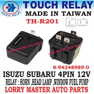 TH-R201 RELAY 4PIN 12V ISUZU NISSAN FUSO 8-94248989-0 RELAY HEA DLAMP , FUEL PUMP , POWER RELAY LORR