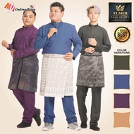 MU ELMER SET BAJU MELAYU MODERN SLIM FIT DEWASA / BAJU MELAYU SEPASANG / BAJU RAYA DEWASA / BAJU MEL