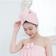 Coral Fleece Hair Drying Cap Absorbent Quick-Drying Towel Headscarf Z580