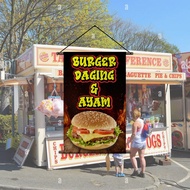 Bunting Burger Daging & Ayam 2x3