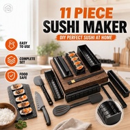 Sushi Maker Mold Set 11 Piece Japanese Rice Roll Press DIY Gimbap Molder Food Grade Plastic
