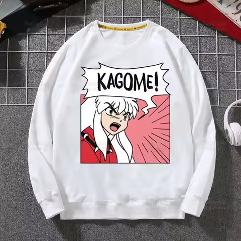 Inuyasha Anime Hoodies Spring Autumn Male Casual Hoodies Kagome Higurashi Sweatshirts Men's Hoodies 