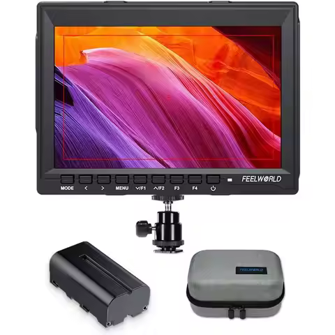 7 Inch HD IPS Field Monitor with 550-2200mAh Battery, 400nit, 1280x800 Resolution, 4K HDMI Support f
