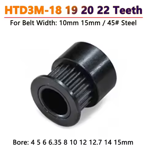 1pc 18 19 20 22 Teeth HTD3M Steel Timing Pulley HTD-3M 18T 19T 20T 22T Synchronous Wheel for Belt Wi
