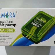 Aquarium 2-hole bubble pump Aerator amara aa 666 aa666