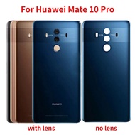 New Back Glass For Huawei Mate 10 Pro Back Battery Cover Rear Door Housing Case Panel Replacement with Camera lens