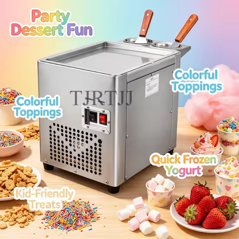 Intellective Flat Pan Fried Yogurt Maker Thailand Style Fried Ice Cream Roll Machine For Fry Ice