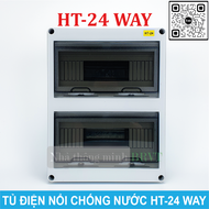 Tủ điện HT-24 WAY (24 đường) chống nước chống bụi – Tủ điện lắp nổi Tủ điện nhựa Tủ điện ngoài trời