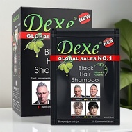 Dexe Color Black Hair Shampoo 10 Sachets x 25ml – Achieves Black Hair in 5 Minutes