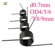 10pcs d0.7mm OD4/5/6/7/8/9mm V-shaped spiral torsion spring angle 60/90/120/180 degrees【DK-C2】