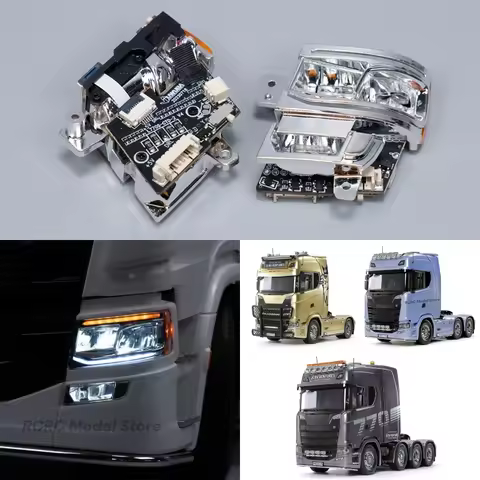 770S LED Headlights Lighting System 5V For Tamiya 1/14 RC Truck For Scania 770S 4x2 6x4 8x4 Noxion M