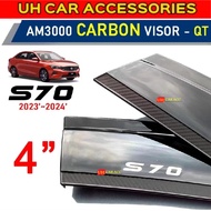 Proton S70 Injection Carbon Door Visor 4 Inch Proton S70 Car Accessories Proton S70 Cover