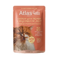 Atlas Cat แอทลาส แคท [ยกลัง 48 ซอง] อาหารเปียกแมว เกรดพรีเมี่ยม อร่อยทุกมื้อ ประโยชน์ทุกคำ ขนาด 70 ก