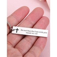 Bible Verse Keychain - Bible Verse Stainless Steel Keychain - Scripture Keychain - Christian Catholi