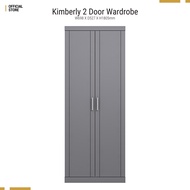 KIMBERLEY 2 Door Wardrobe Cool Grey (5.9ft Height)