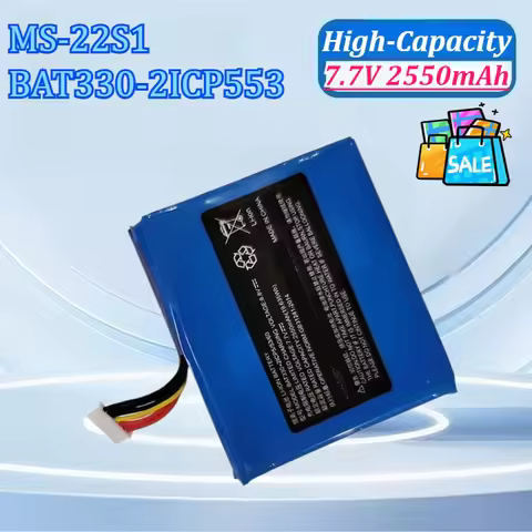 BAT330-2ICP5/53/60 7.7V 2550mAh 19.635Wh Rechargeable Lithium-ion Battery Replacement for MS-22S1 Re