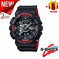 100% Original Men Watch Casio G-Shock GA110 GA-110-1A1 One Piece Resin Band Sport Waterproof Quartz 