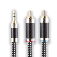 川木 碳纖維 3.5mm 轉RCA 音源線 音訊線【M124】音頻線 手機