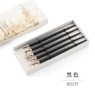 ZSHENG ปากกาปากกาจุ่มทำจากไม้พิมพ์ลายวรรณกรรมและศิลปะปากกาไม้หนาสไตล์ย้อนยุค