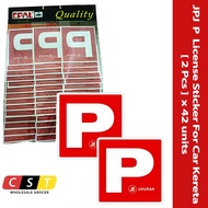 JPJ P License Sticker For Car Kereta [2 Pcs] x 42 units