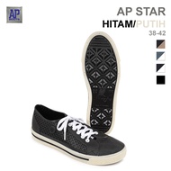 AP Boots AP STAR Hitam Putih - Sepatu Kets PVC