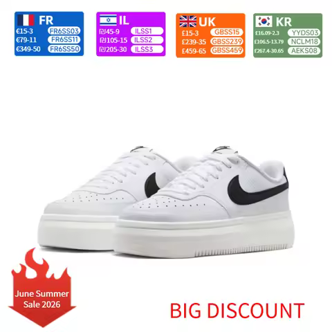Nike Court Vision Alta Women's Low-Top Basketball Shoes Soft & Comfortable, Durable White/Black DZ53