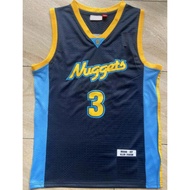 Embroidered Version Basketball Jersey Denver Nuggets Jersey Vest Anthony Iverson