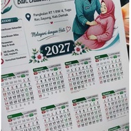 Print Wall Calendar 2027 Poster Calendar/ 1 Sheet 12 Months