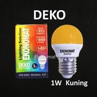 Ekonomat DEKO 1W Yellow LED Lamp 1Watt 1Watt Yellow Bulb