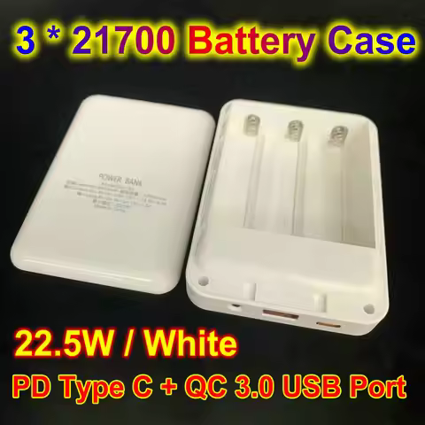DIY Power Bank Cases 3 * 21700 Battery Holder 21700 Battery Powerbank Case 3 Slot 21700 Storage Box